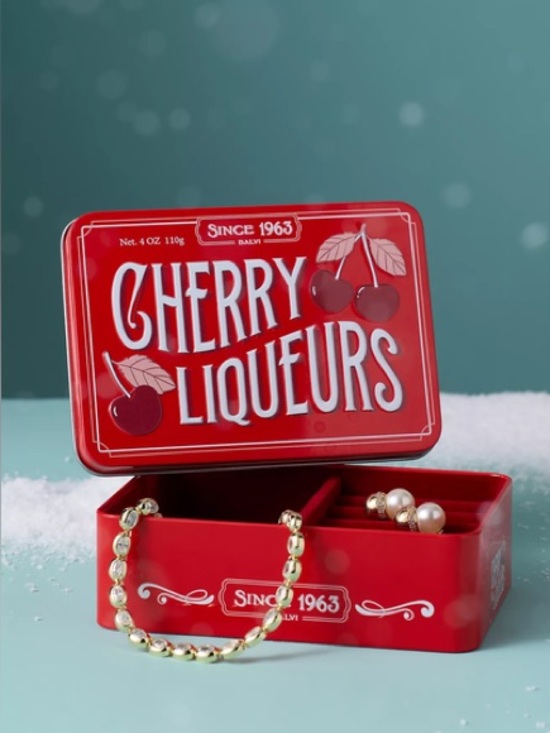 Anthropologie Other - Anthropologie Sweets Tin Jewelry Box Cherry
